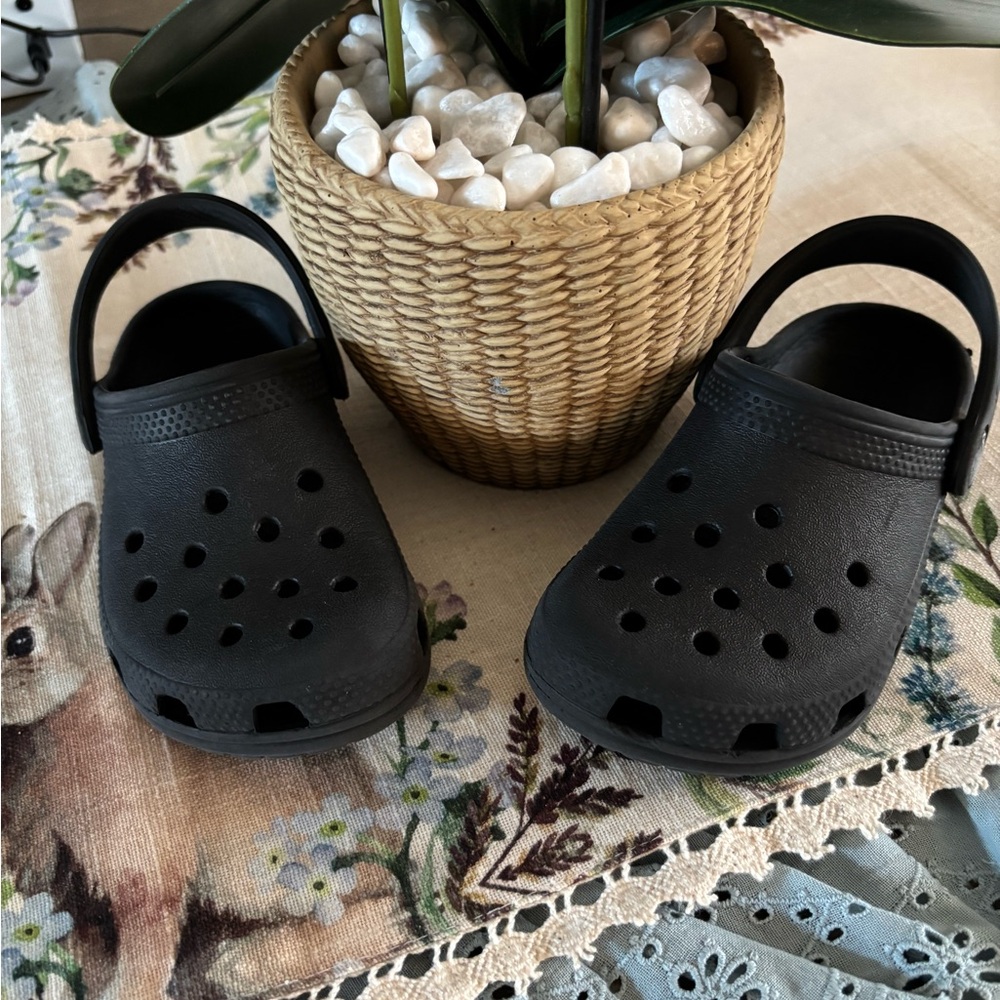 Kids Black Crocs
